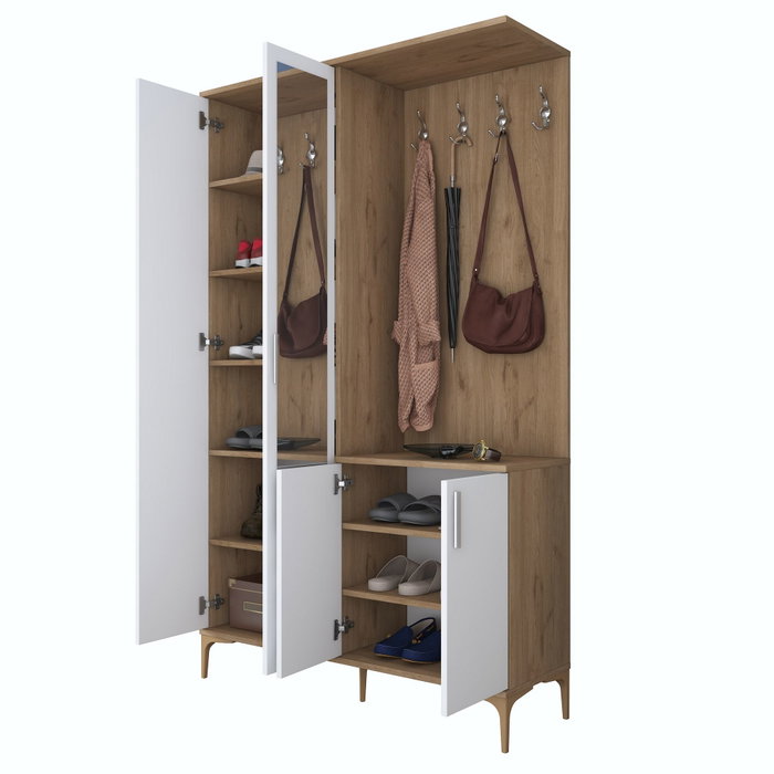 Hanah Home Soporte de Entrada EA147 - 4486 Nogal y Blanco